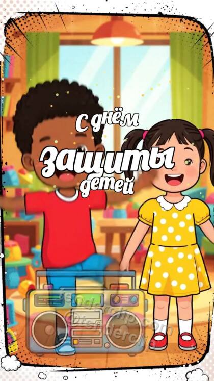 С днём защиты детей: дети танцуют в комнате