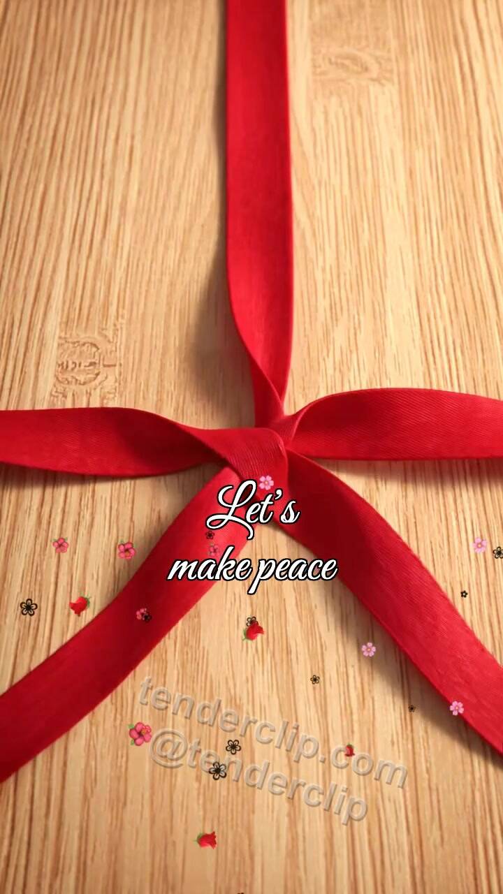 Let’s make peace: torn ribbon ties again