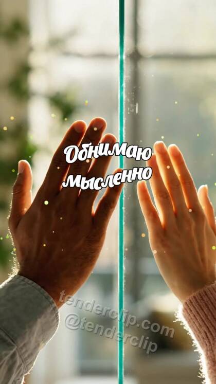 Обнимаю мысленно: ладони встречаются через стекло