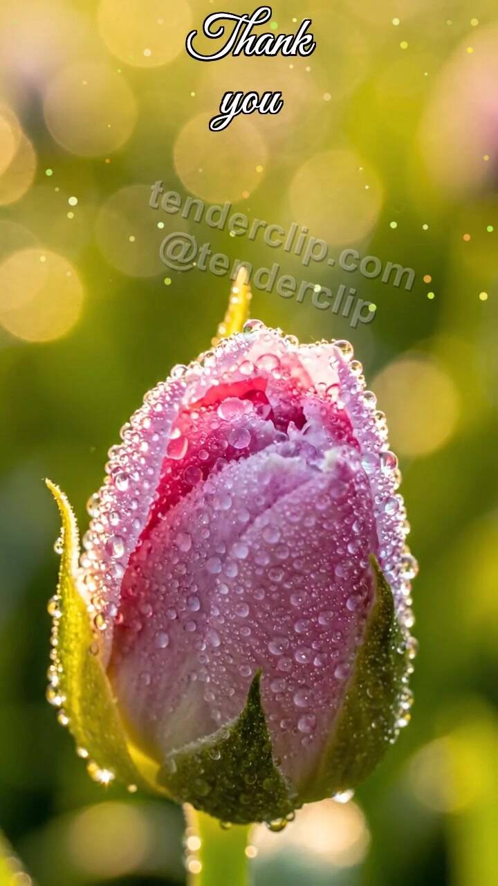 Thank you: flower bud opens