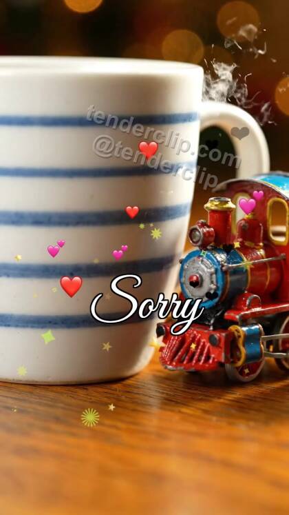 Sorry: toy train delivers a gift
