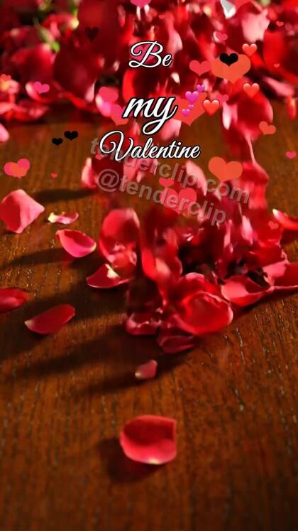 Be my Valentine: Flower Petal Heart