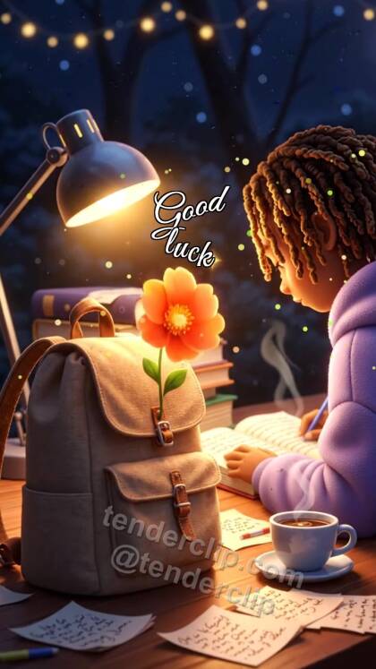 Good luck: flower is offered forward