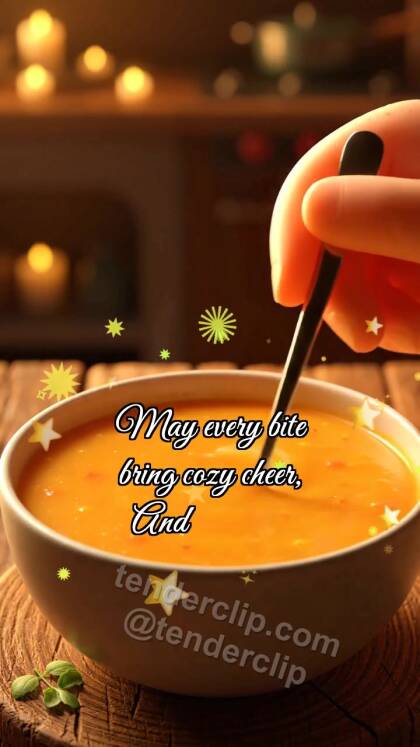 Enjoy your meal: Soup Draws Heart