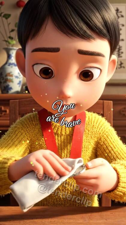 You are brave: small medal is polished
