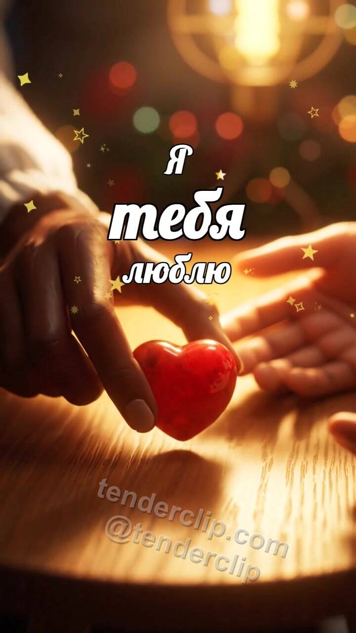 Я тебя люблю: две ладони держат сердце