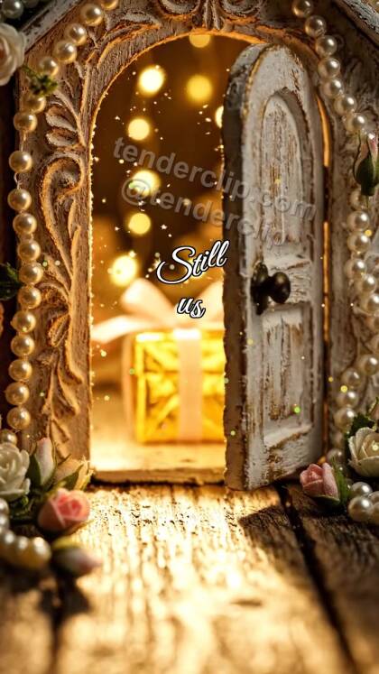 Still us: little door opens warm light