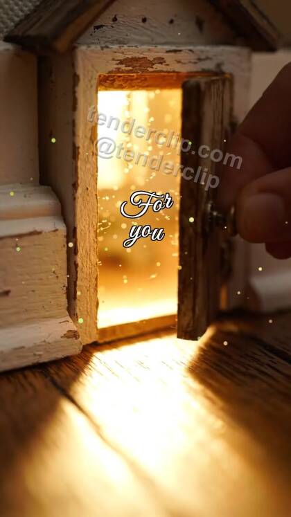 For you: little door opens warm light