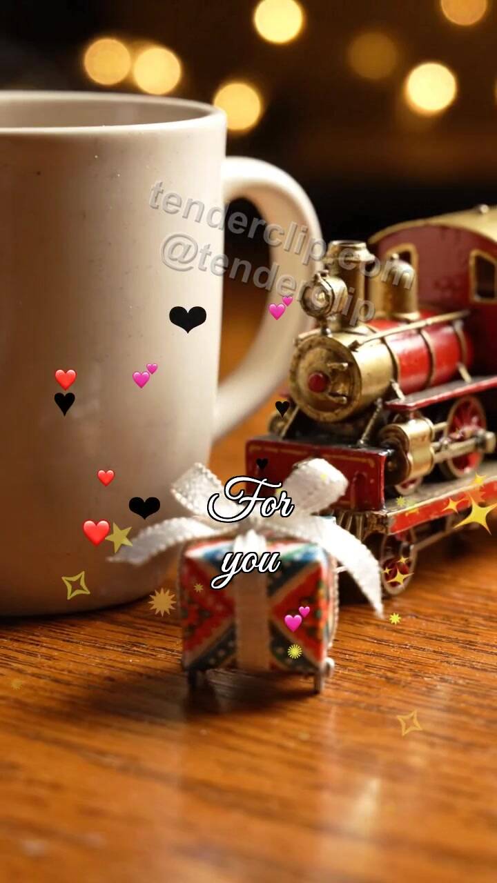 For you: toy train delivers a gift