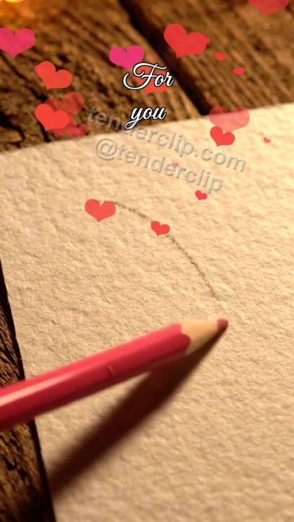 For you: pencil draws a heart path