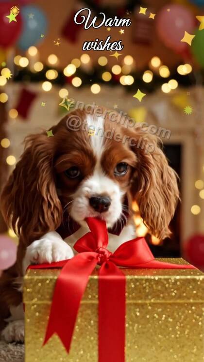 Warm wishes: Puppy Gift Ribbon
