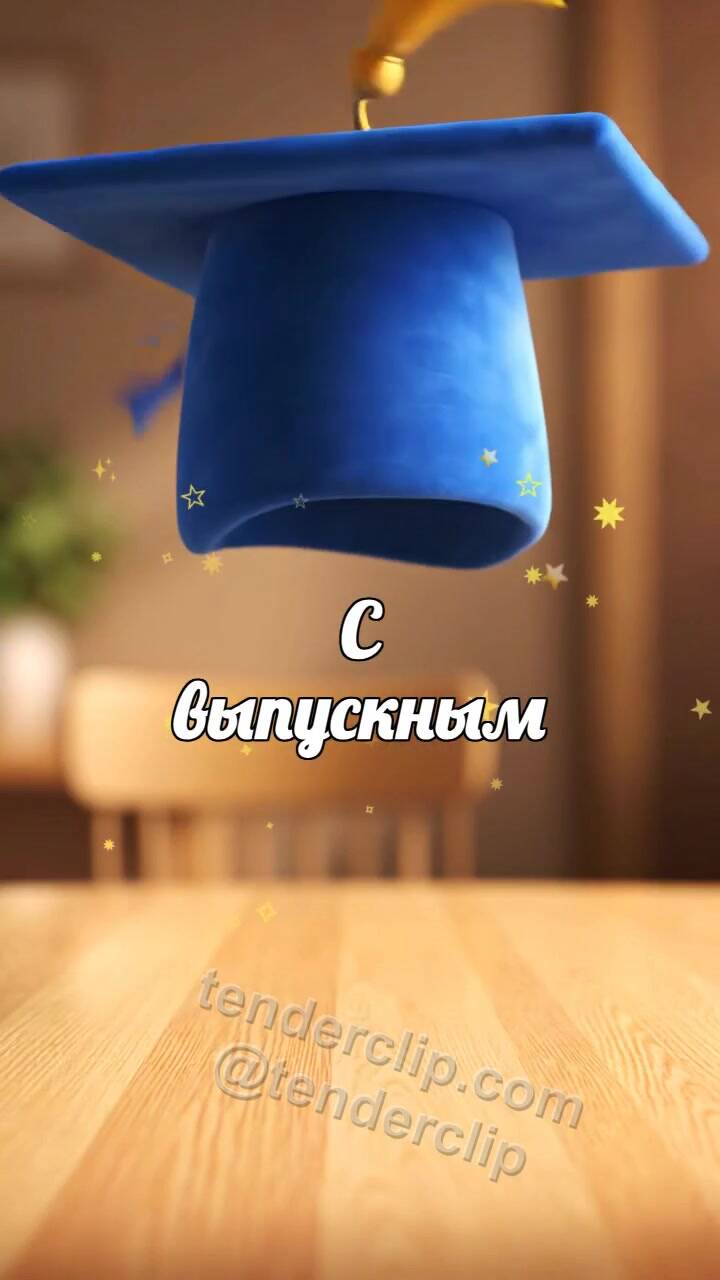 С выпускным: шапочка выпускника летит вверх
