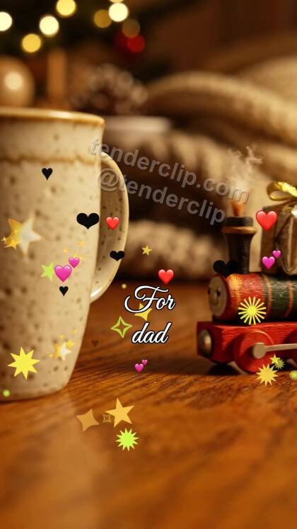 For dad: toy train delivers a gift