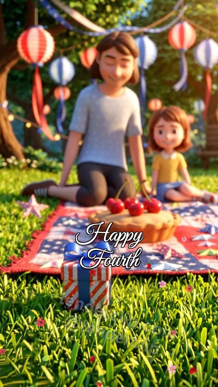 Happy Fourth: gift finds a place beside the symbol