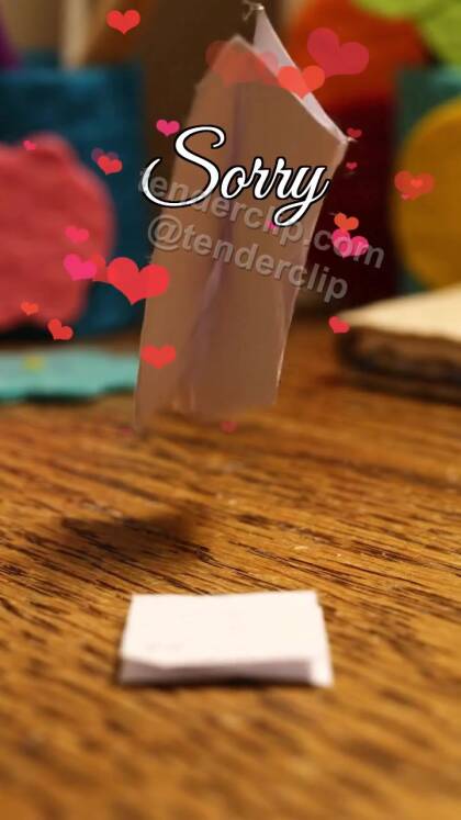Sorry: paper plane brings a note