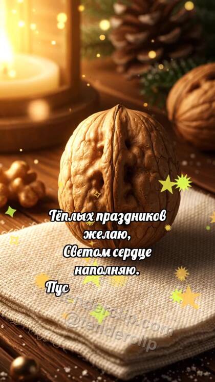 Тёплых праздников: Орешек делится теплом