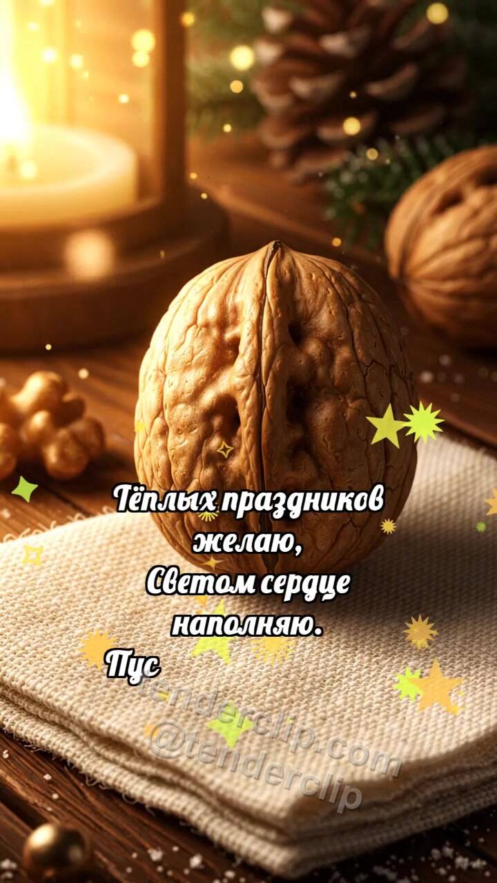 Тёплых праздников: Орешек делится теплом