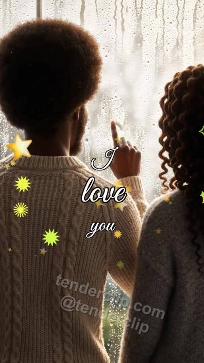 I love you: heart appears on a fogged window