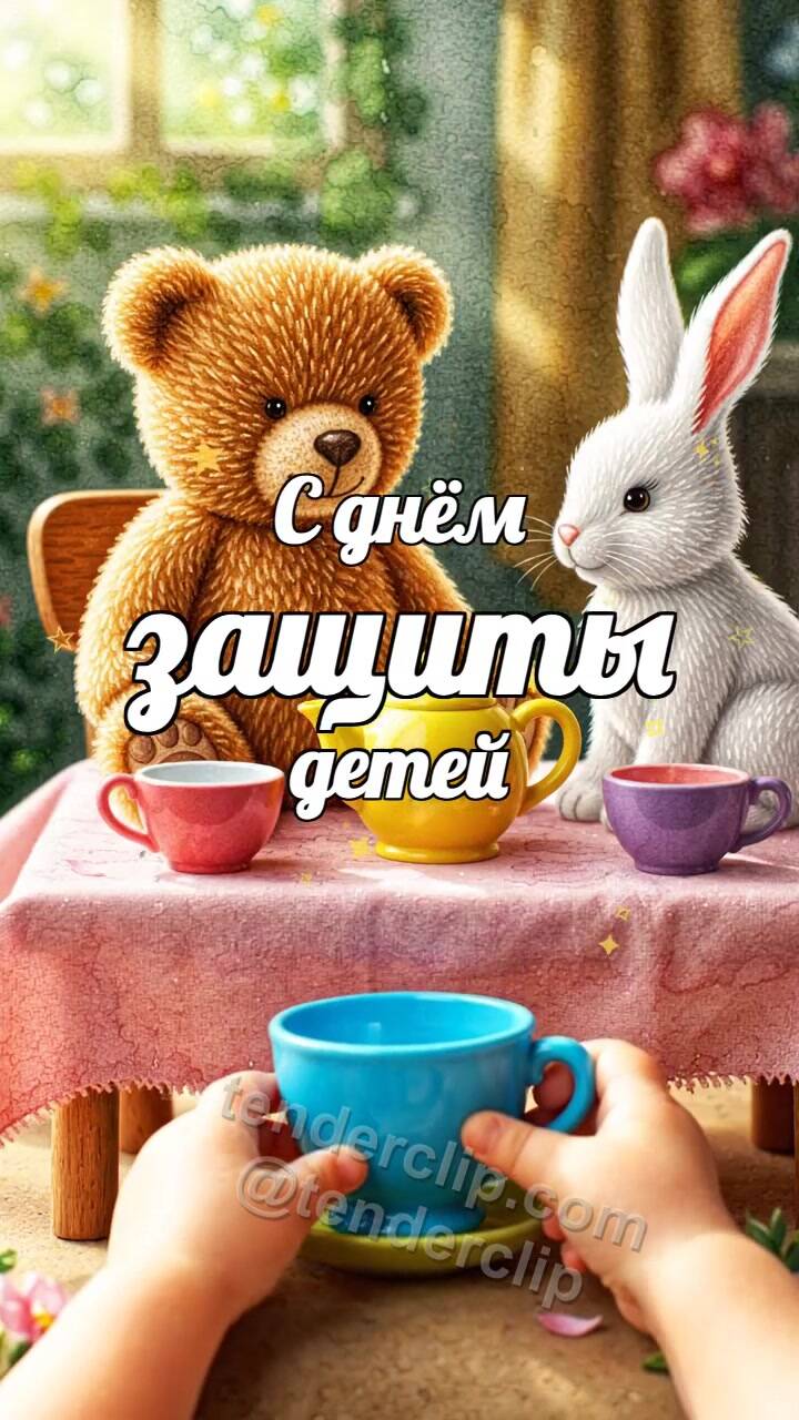 С днём защиты детей: плюшевые игрушки устраивают чаепитие