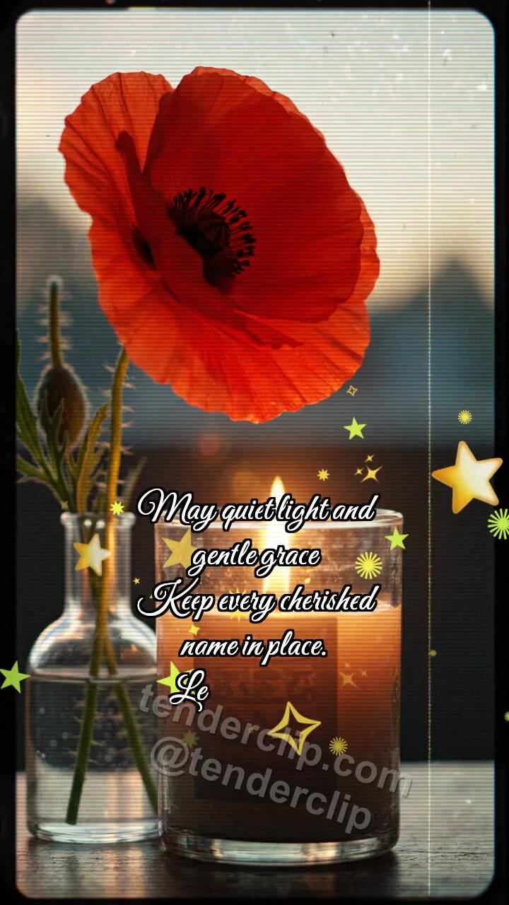Memorial Day: Poppy Touches Candle