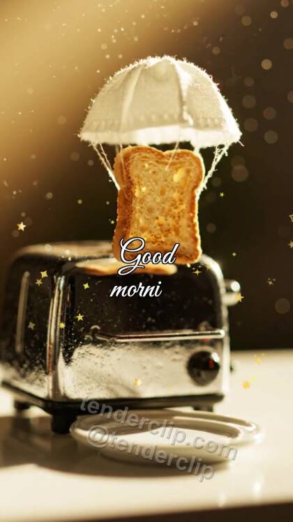 Good morning: toast parachutes to the plate