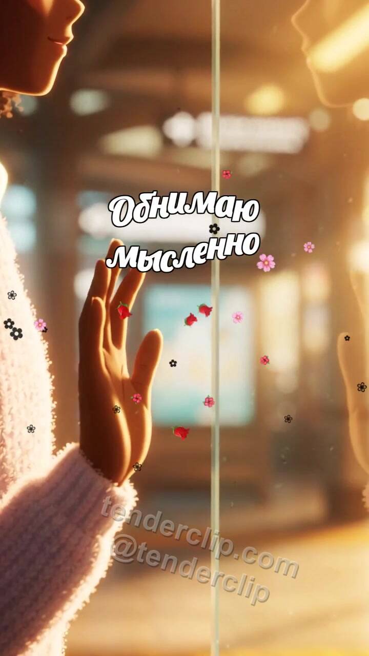 Обнимаю мысленно: ладони встречаются через стекло