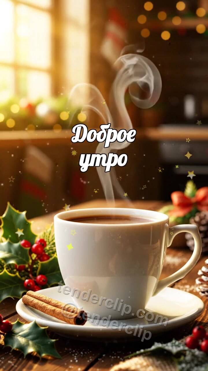 Доброе утро: пар от кофе рисует улыбку