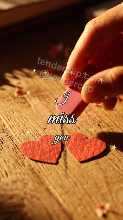 I miss you: eraser softens the line