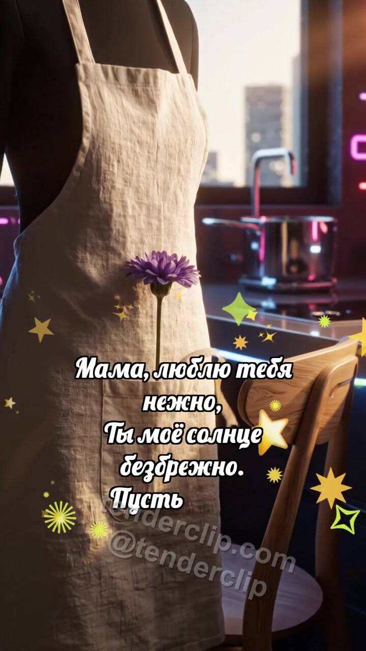 С днём матери: Фартук держит сердце
