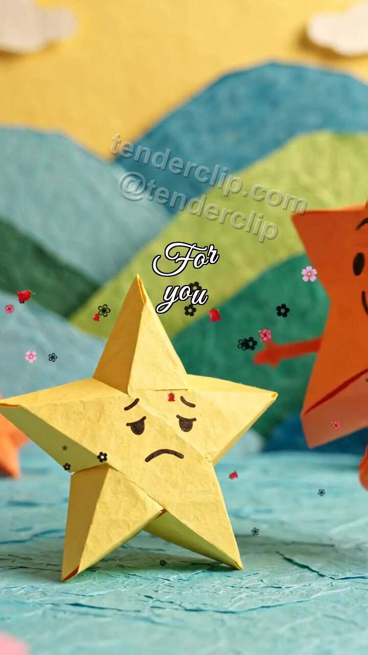 For you: two paper stars help each other