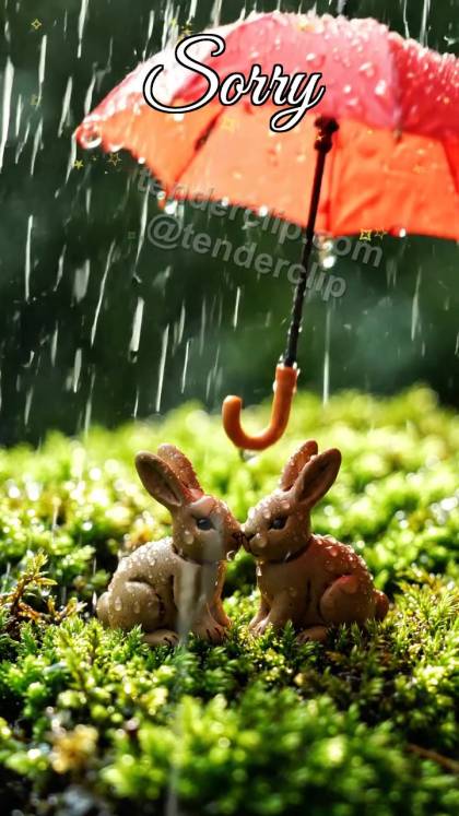 Sorry: umbrella shelters two