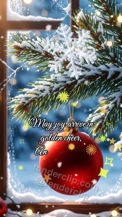 Happy New Year: Ornament Catches Snowflake