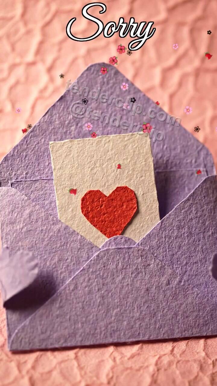 Sorry: envelope hugs a card