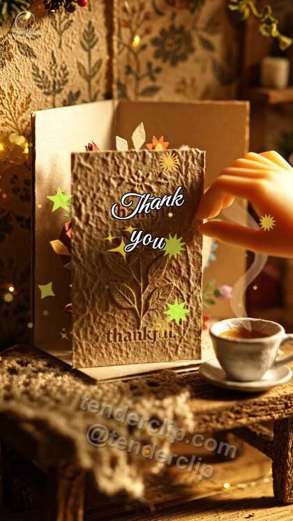 Thank you: thankful card opens without readable words