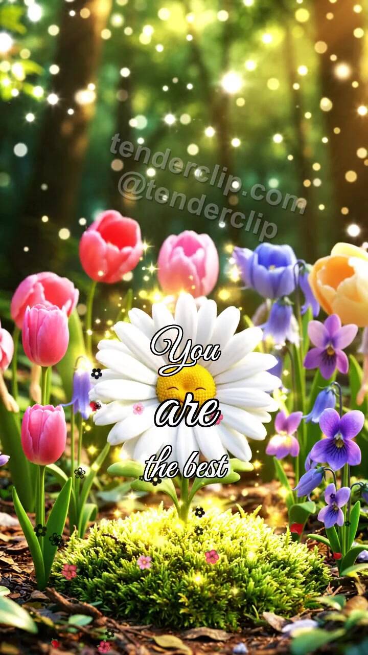 You are the best: flowers applaud one daisy