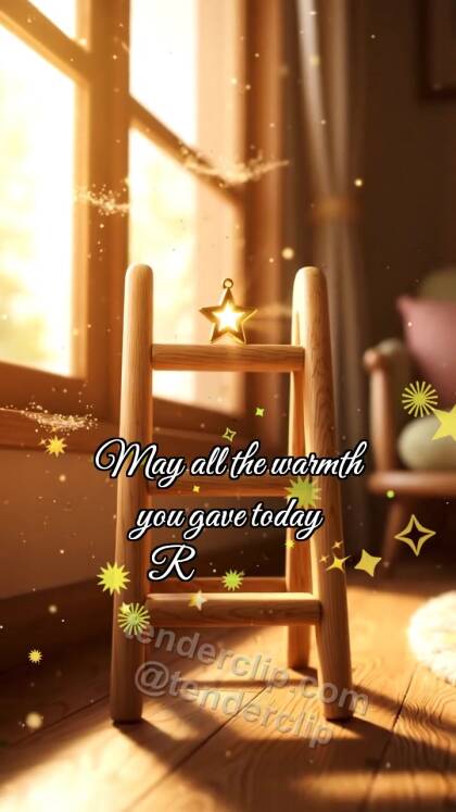 Thank you: Ladder Holds Star