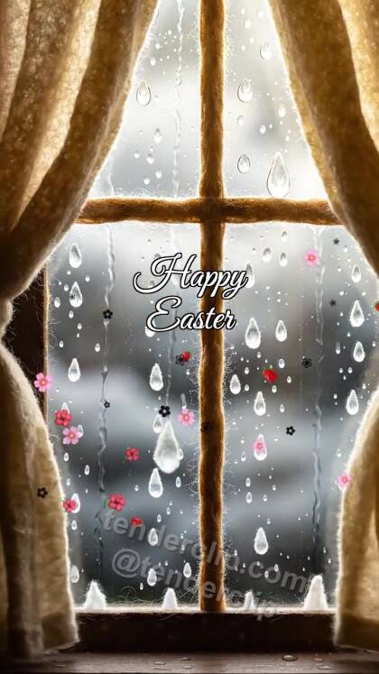 Happy Easter: rain clears into warm light