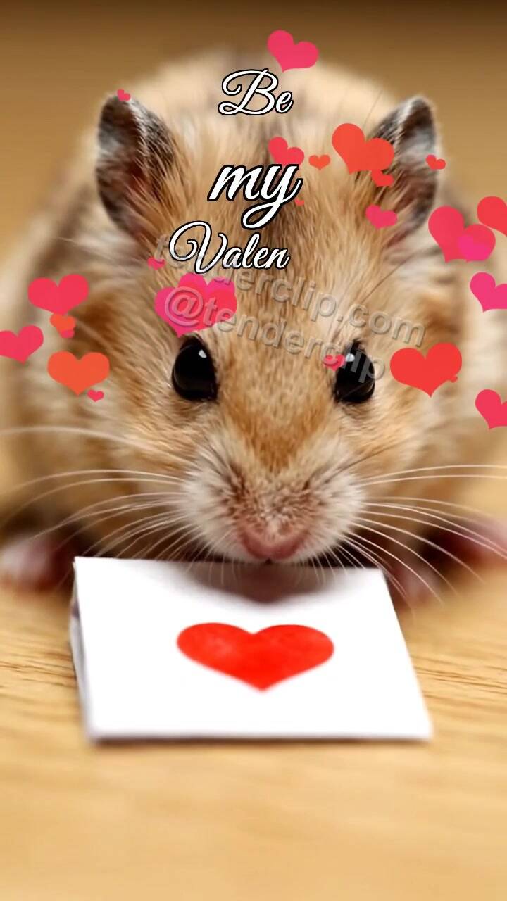 Be my Valentine: Hamster Tiny Note
