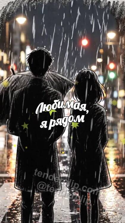 Любимая, я рядом: мужчина закрывает женщину от дождя