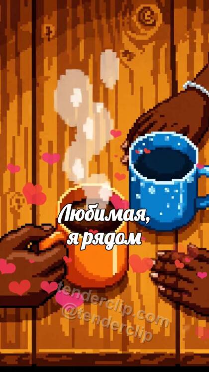 Любимая, я рядом: мужчина приносит тёплую чашку