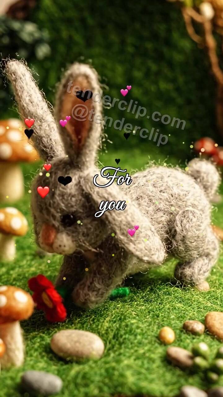 For you: bunny offers a flower