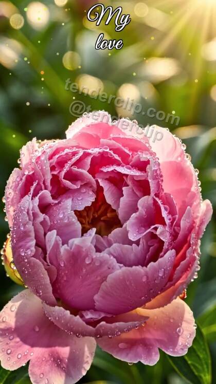 My love: flower bud opens