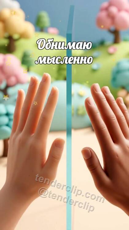 Обнимаю мысленно: ладони встречаются через стекло