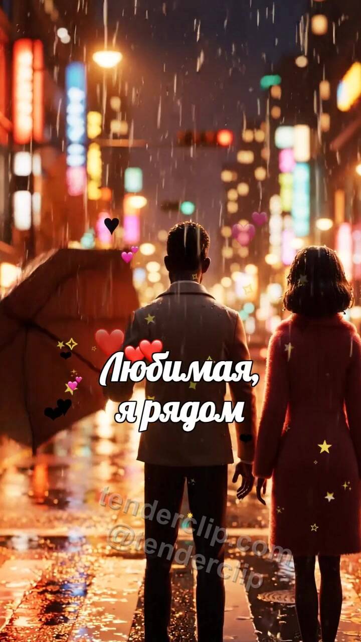 Любимая, я рядом: мужчина закрывает женщину от дождя