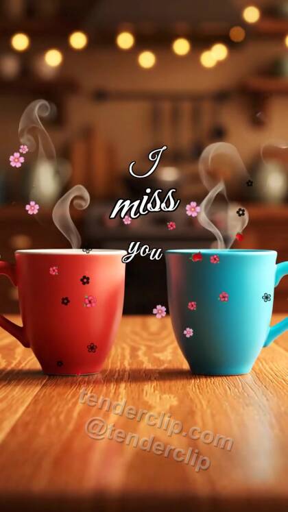 I miss you: two cups come together again