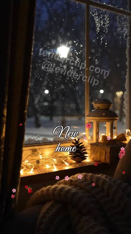 New home: small light waits at a window