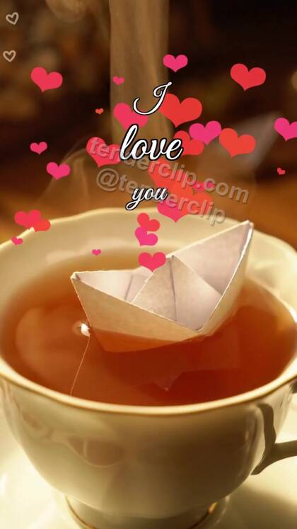 I love you: Paper Boat Message