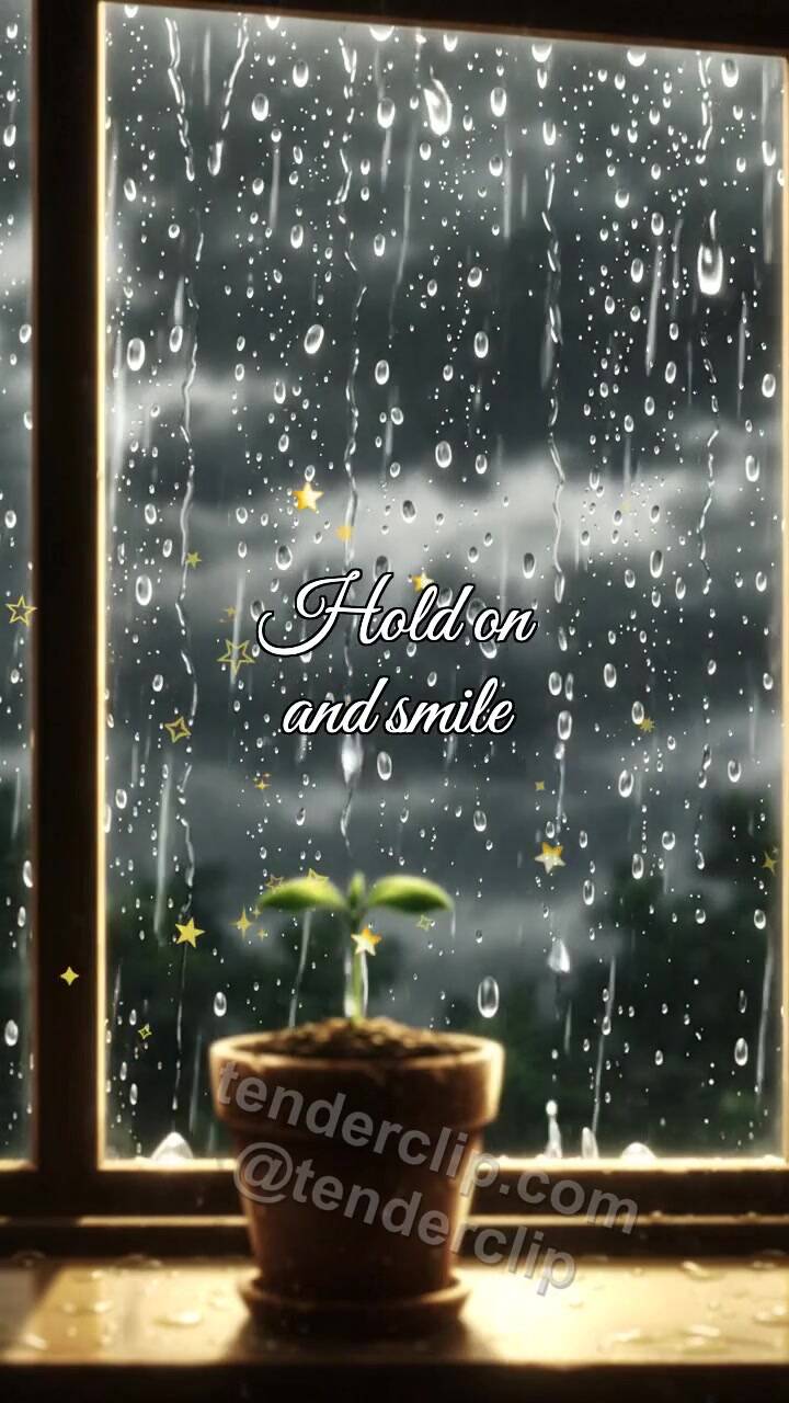 Hold on and smile: light breaks after rain