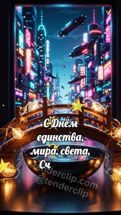 С днём единства: Мостик соединяет огни