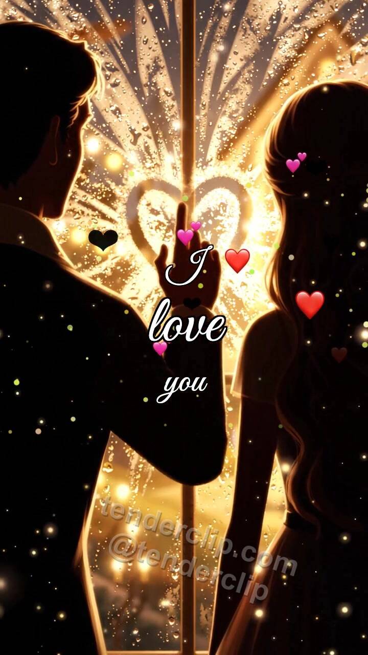 I love you: heart appears on a fogged window